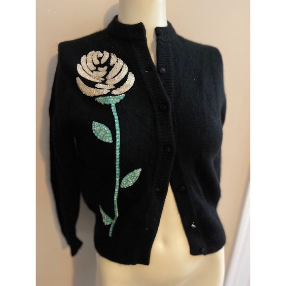 comtesse de jean Sweaters - Vintage angora wool cardigan sweater XS/S